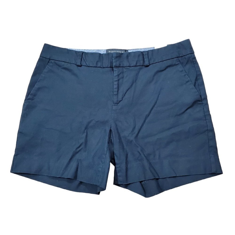 Banana Republic Black Chino Shorts Womens 2 Boyfriend Lounge Chic Casual Preppy